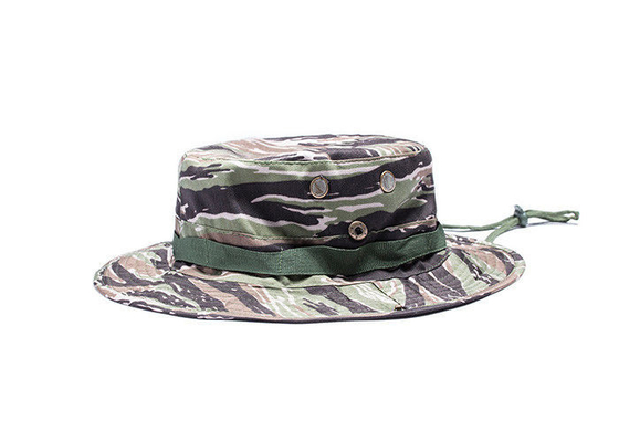 Chiny Army Woodland Camo Boonie Hat ze sznurkiem, taktyczne wojskowe kapelusze fabryka
