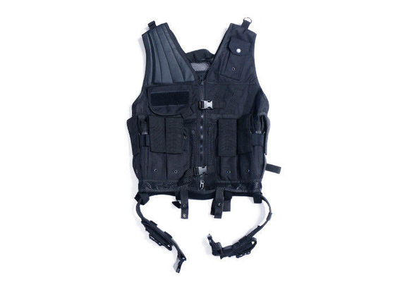 Chiny Kamizelka taktyczna Black Army Military / Police Molle Load Bearing Vest For Security dystrybutor
