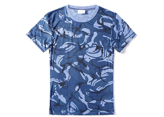 Chiny Granatowy wojskowy styl koszulki na lato, unisex fajne armii t shirty pochłanianie wilgoci fabryka