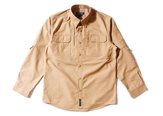 Chiny Brązowa koszulka z długim rękawem Męska koszulka Woodland T Dry Fit Camo fabryka
